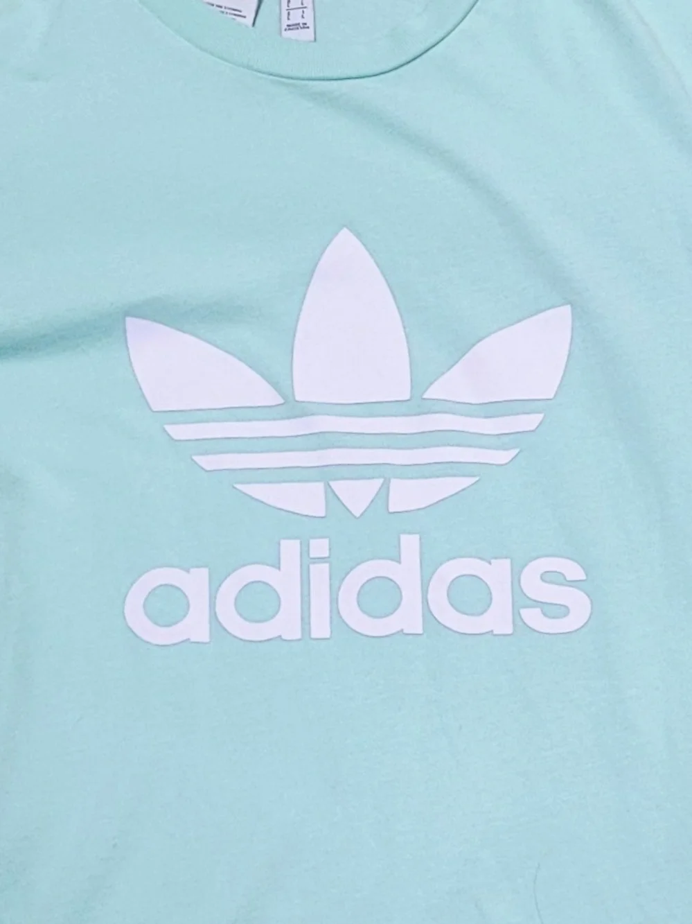 adidas Originals Trefoil Colorblock T-Shirt Mint Green Pastel Yellow Blue